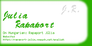 julia rapaport business card
